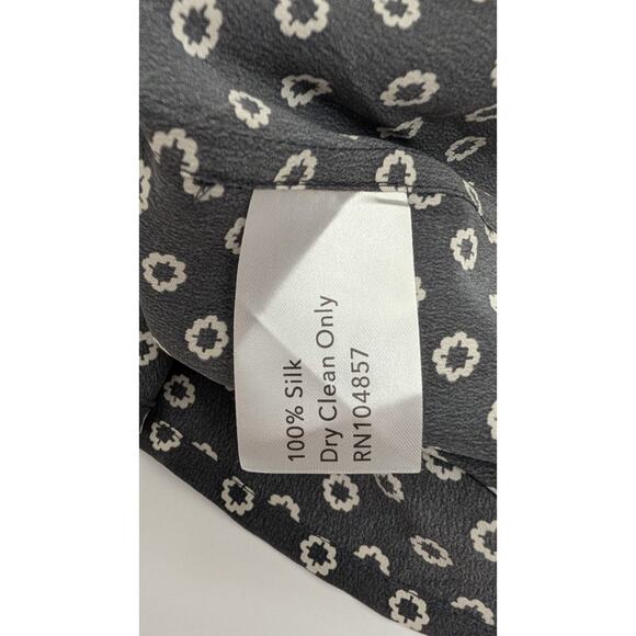 Adriano Goldschmied Alena Shirt Women's Gray 100% Silk 3/4 Sleeve Blouse S Small - Picture 7 of 7